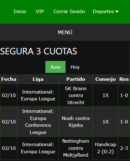 boleto de apuesta vip ganada